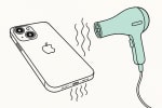Erwärmen der Unterkante des iPhone 13jpg